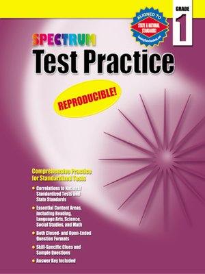 cover image of Spectrum Test Practice, Grade 1